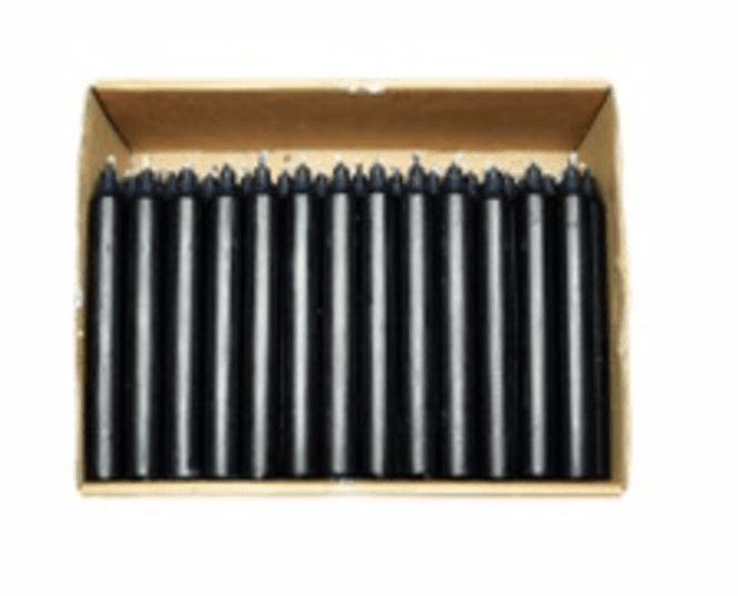Hovedbilde Kronelys 8pk 18cm Sort