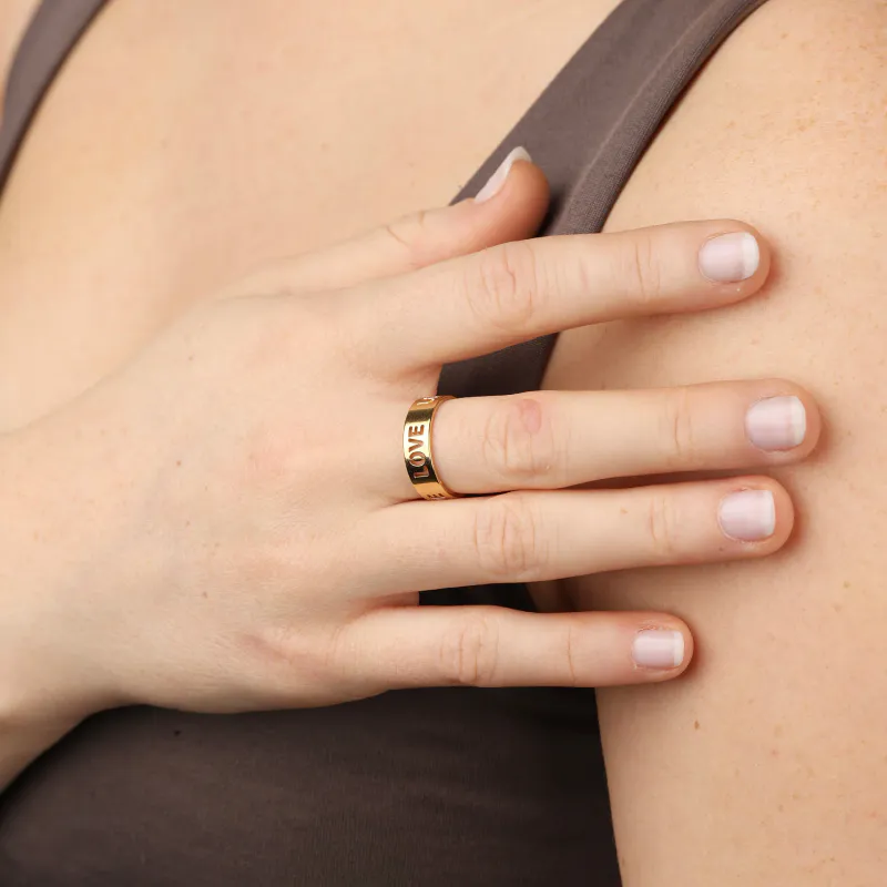 JIVE - LOVE LETTER RING STAINLESS STEEL