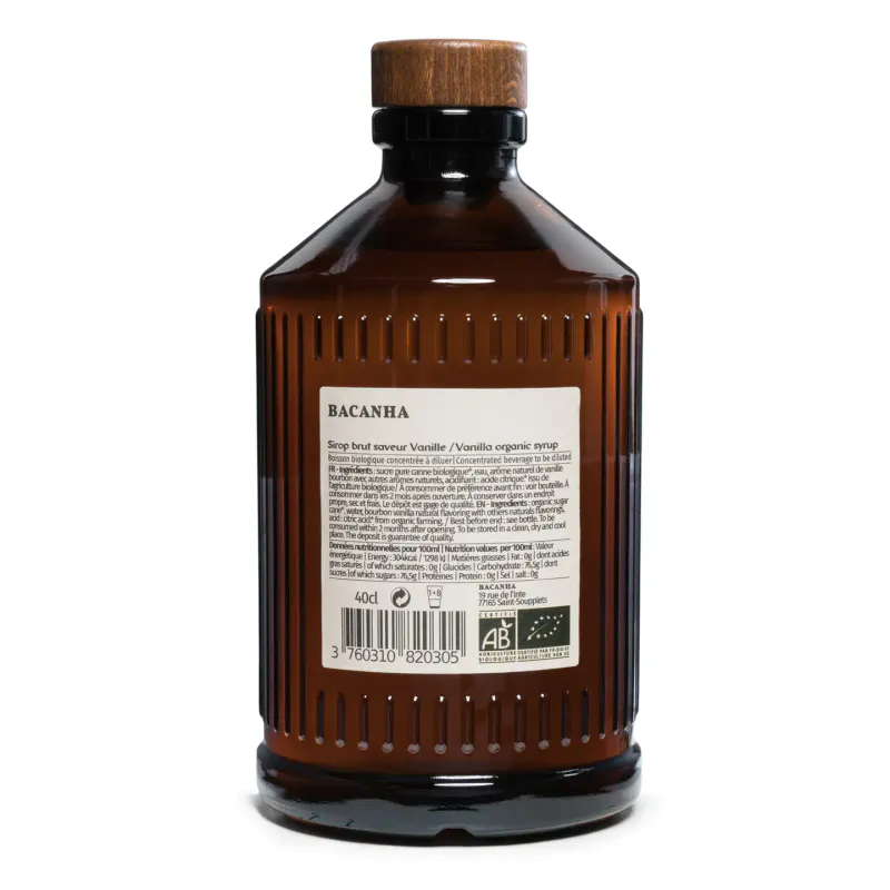 Raw Vanilla Syrup - Organic - 400ml 