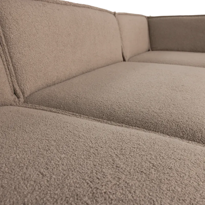 Manu Sjeselongsofa - Teddy taupe - Høyre