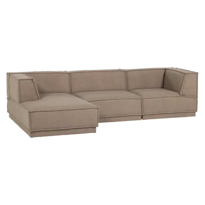 Hovedbilde Manu Sjeselongsofa - Teddy taupe - Venstre