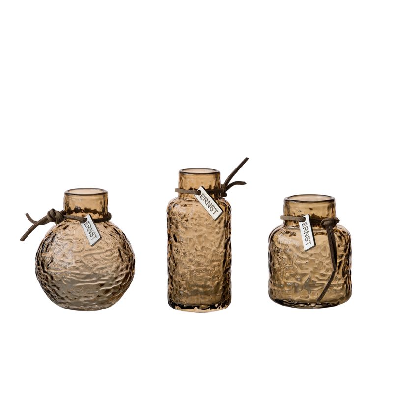Ernst Mønstret vase 3pk Brun